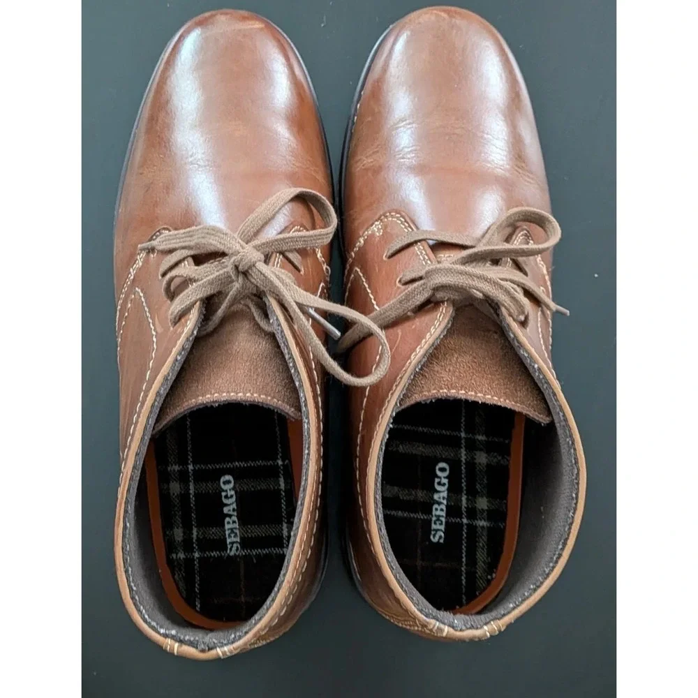 Sebago Reese Chukka Boots Men's Brown Leather Size 11 Lace Up